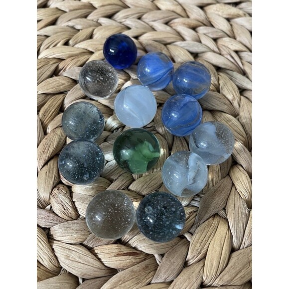 Antique & Vintage Marbles Swirl Marble Glass 2 Lbs Vintage Estate Sale Find Lot - Picture 12 of 15